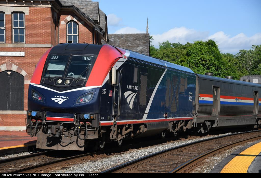 "Capitol Limited" comes west past the station